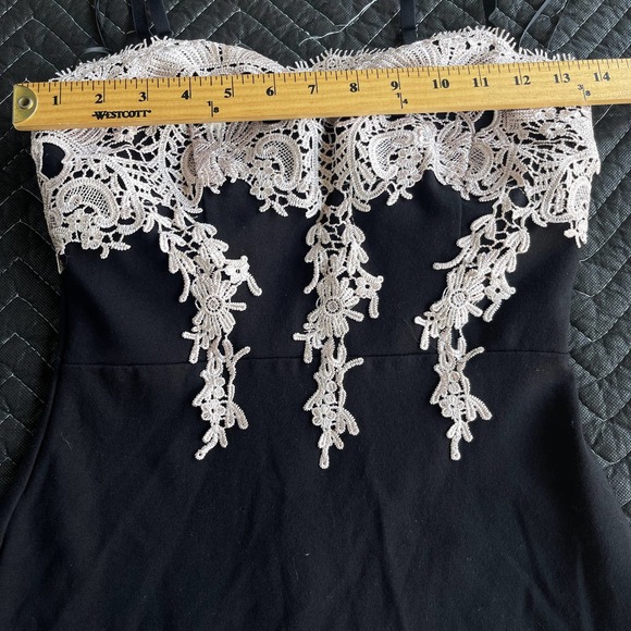 Haute Monde Dress Womens Small Black Dripping Lace Crochet Detail - Picture 8 of 12